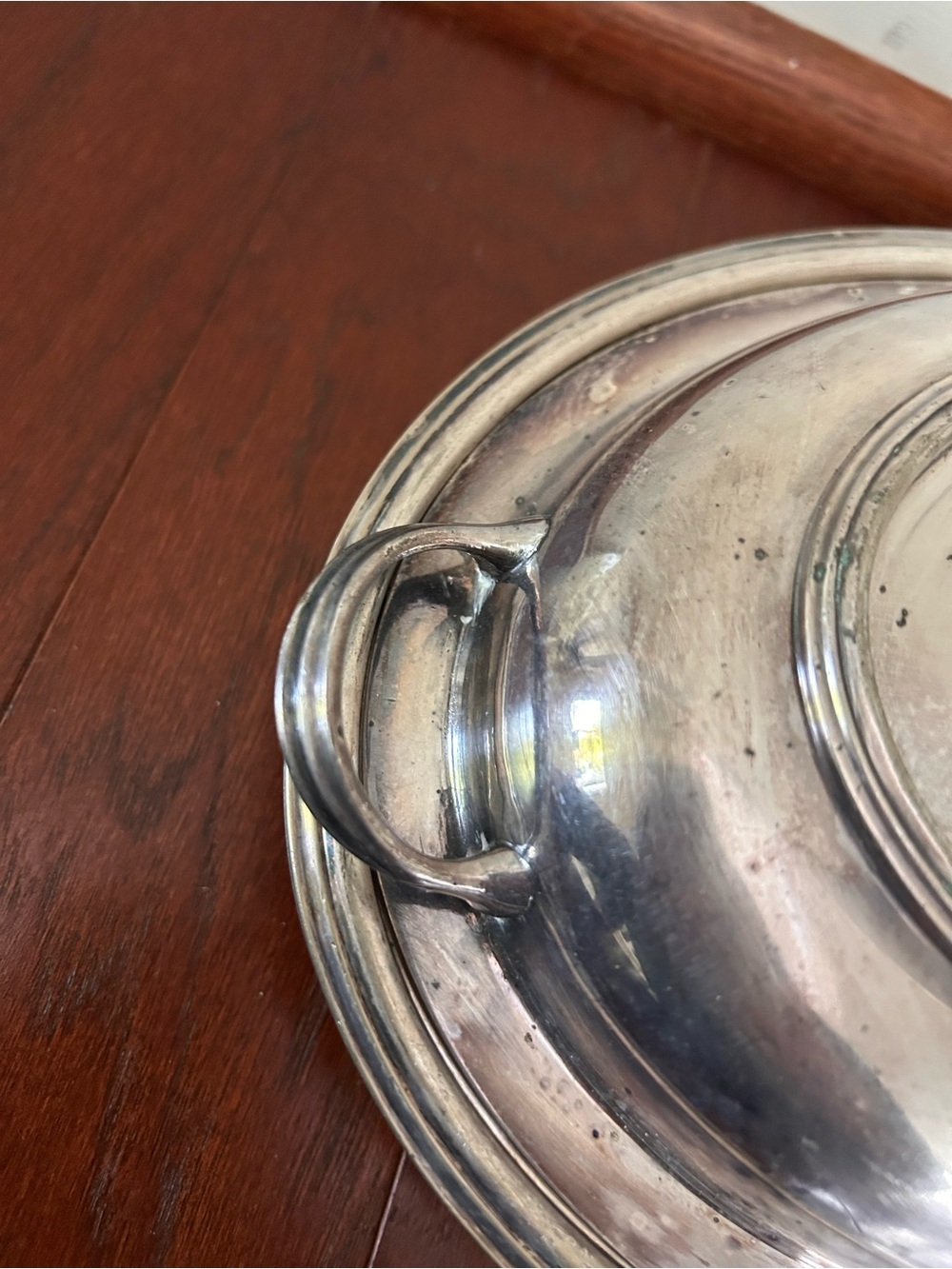 Antique Edwardian Silver Plate Oval Entree Dish Lid Birks Dingwall CG&Co marked - Picture 9 of 9